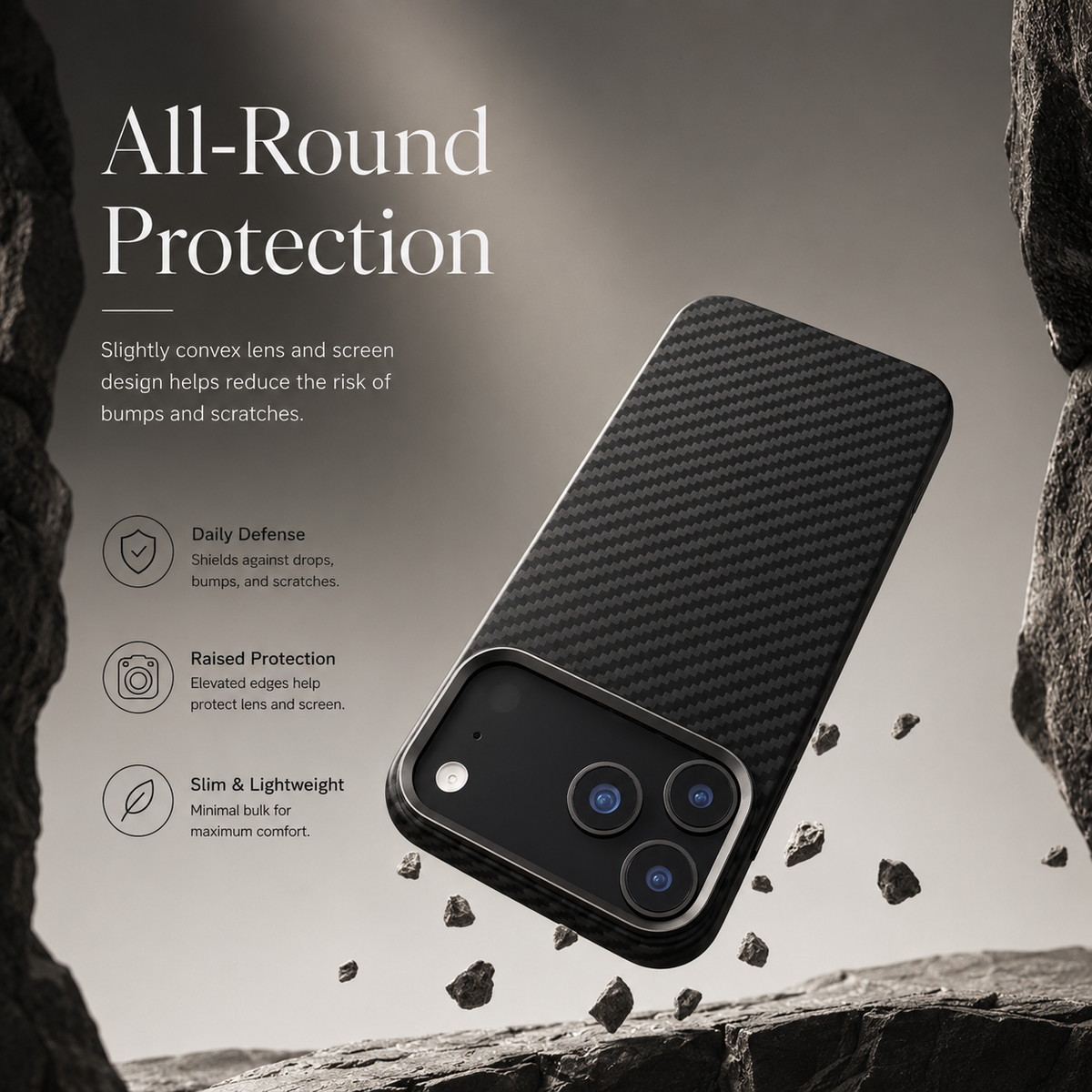 Premium iPhone Case MagSafe Aramid Kevlar Carbon Fiber Ultra Slim Magnetic Shockproof Protective Cover Anti Scratch Lightweight Business Full Coverage