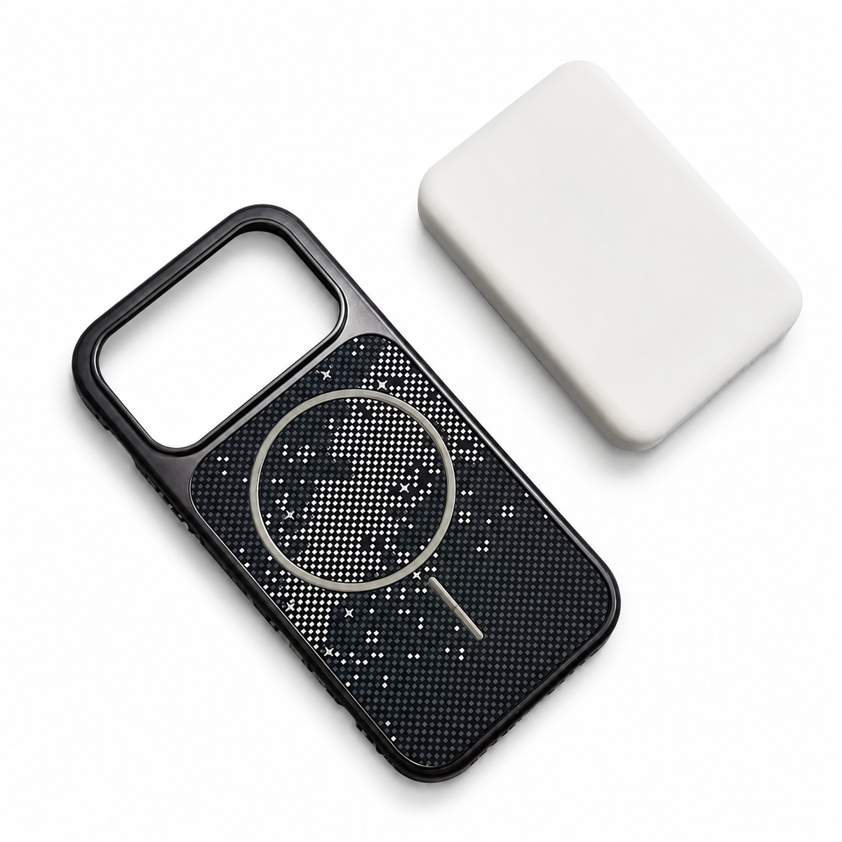Premium iPhone Case MagSafe Carbon Fiber Electroplated Shockproof Protective Cover Scratch Resistant Wireless Charging Slim Lightweight Full Coverage
