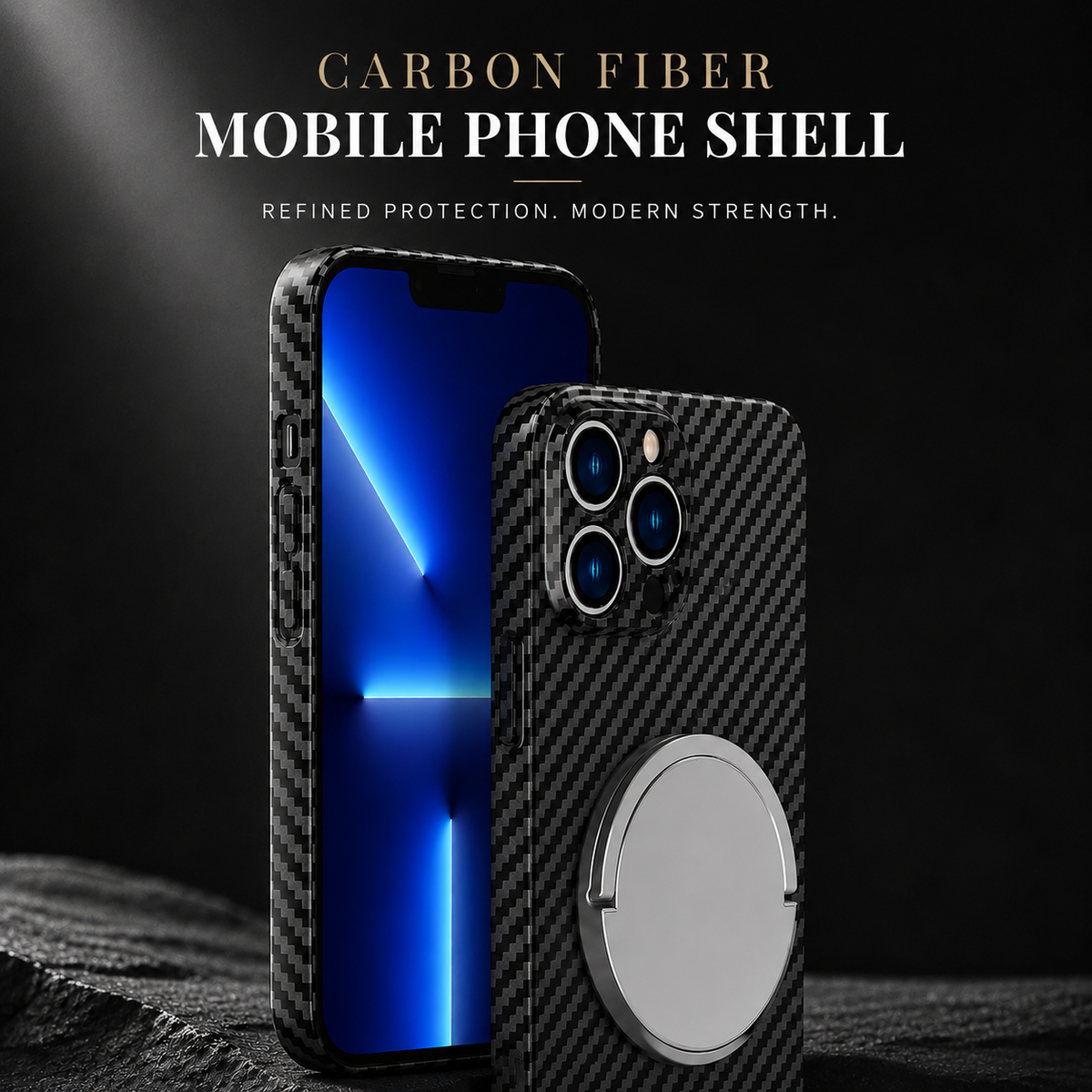 Premium iPhone Case MagSafe Carbon Fiber Magnetic Cover Shockproof Slim Lightweight Anti Scratch Camera Guard Non Slip Protective Case