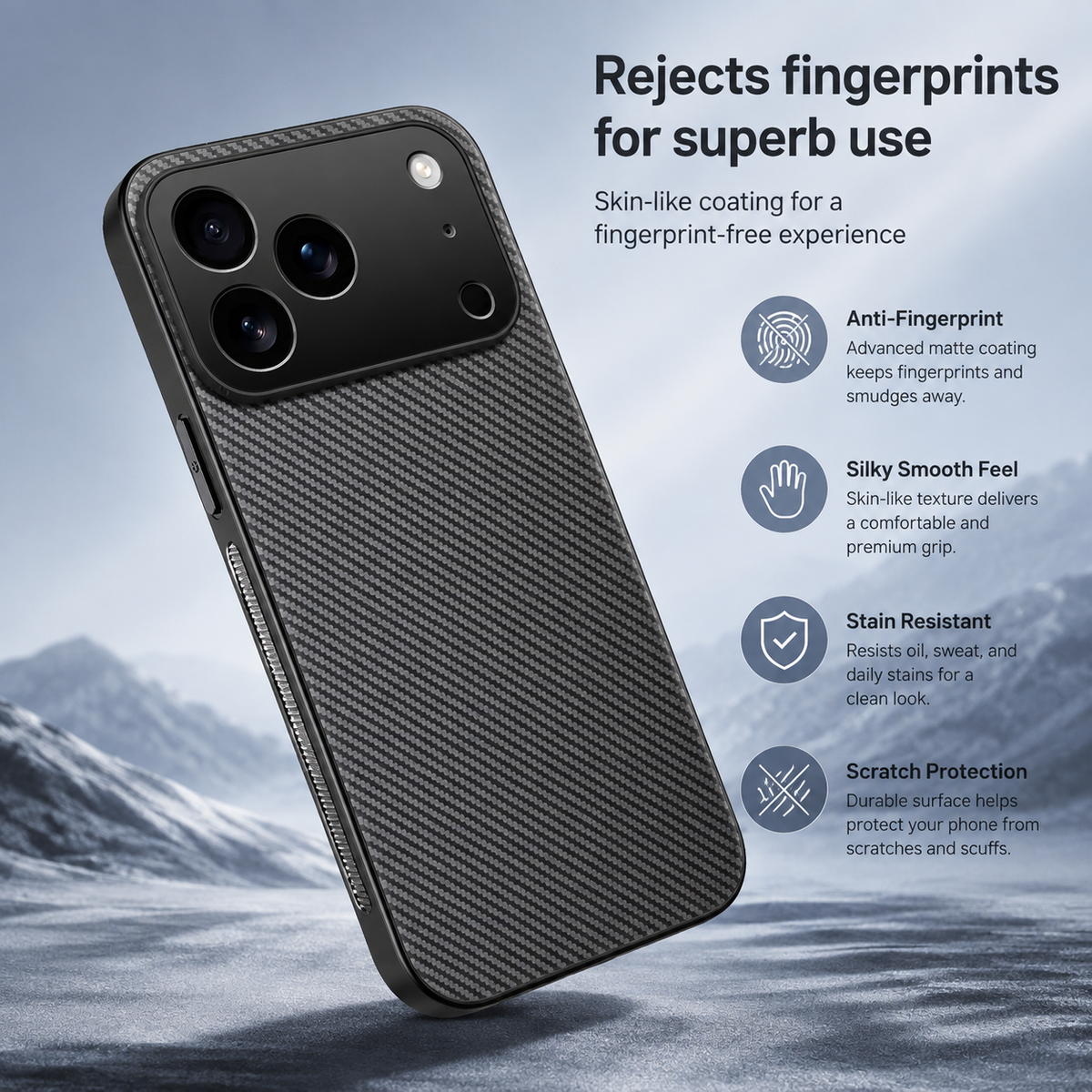 Premium iPhone Case MagSafe Carbon Fiber Magnetic Ultra Thin Shockproof Protective Cover Anti Scratch Slim Lightweight Military Style Full Coverage Case