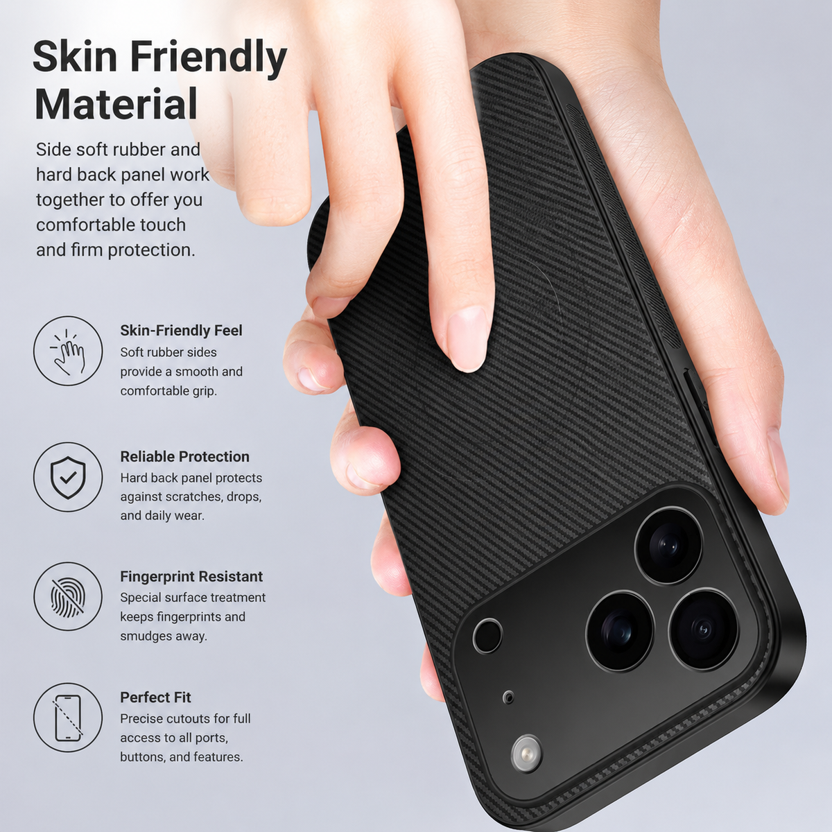 Premium iPhone Case MagSafe Carbon Fiber Magnetic Ultra Thin Shockproof Protective Cover Anti Scratch Slim Lightweight Military Style Full Coverage Case