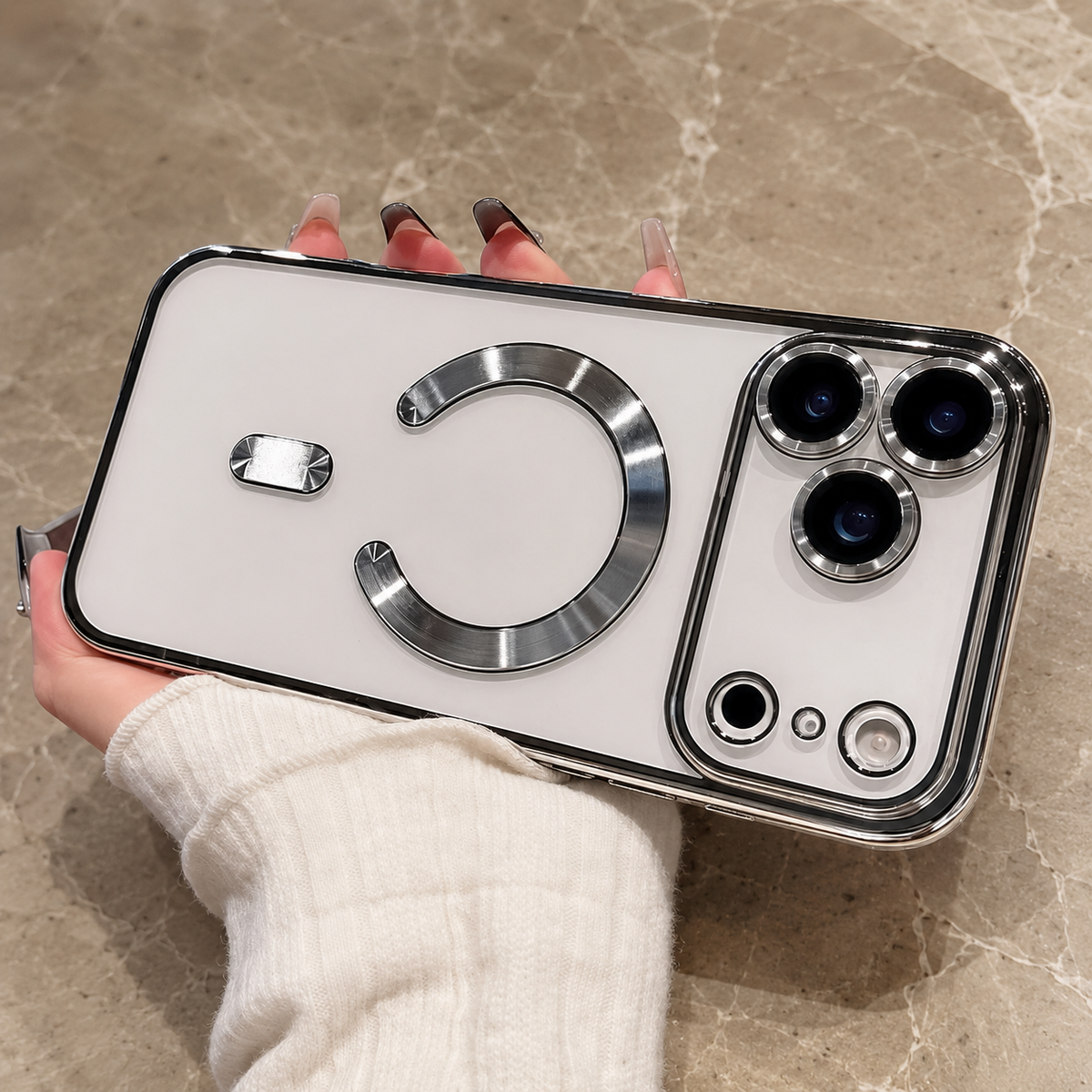 Premium iPhone Case MagSafe Clear Magnetic Plating Protective Cover Shockproof Bumper Anti Scratch Slim Transparent Wireless Charging Reinforced Edge