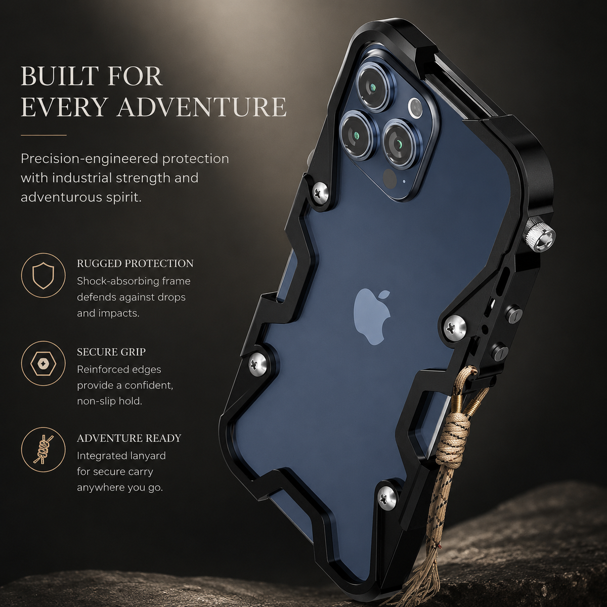 Premium iPhone Case MagSafe Compatible Aluminum Armor Frame Shockproof Protective Cover Heavy Duty Metal Bumper Camera Lens Protection Rugged Slim Fit
