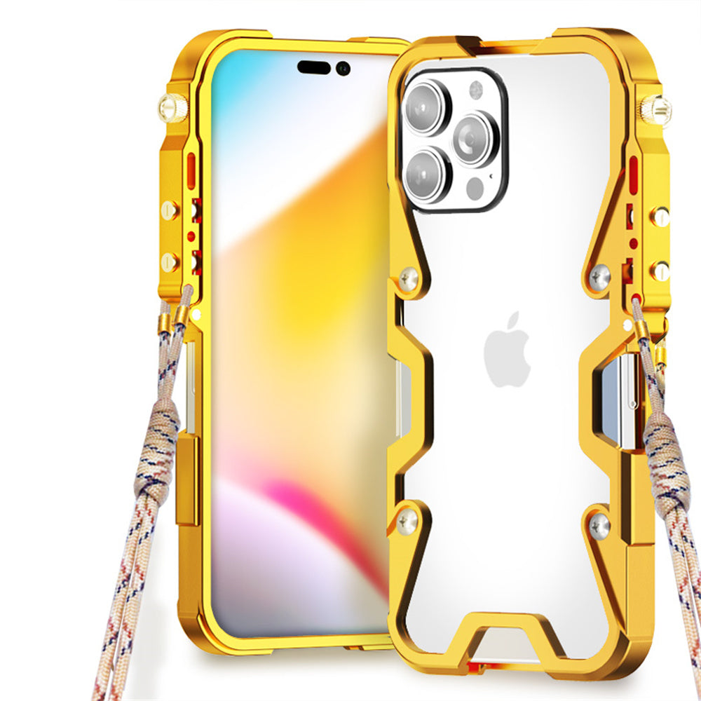 Premium iPhone Case MagSafe Compatible Aluminum Armor Frame Shockproof Protective Cover Heavy Duty Metal Bumper Camera Lens Protection Rugged Slim Fit