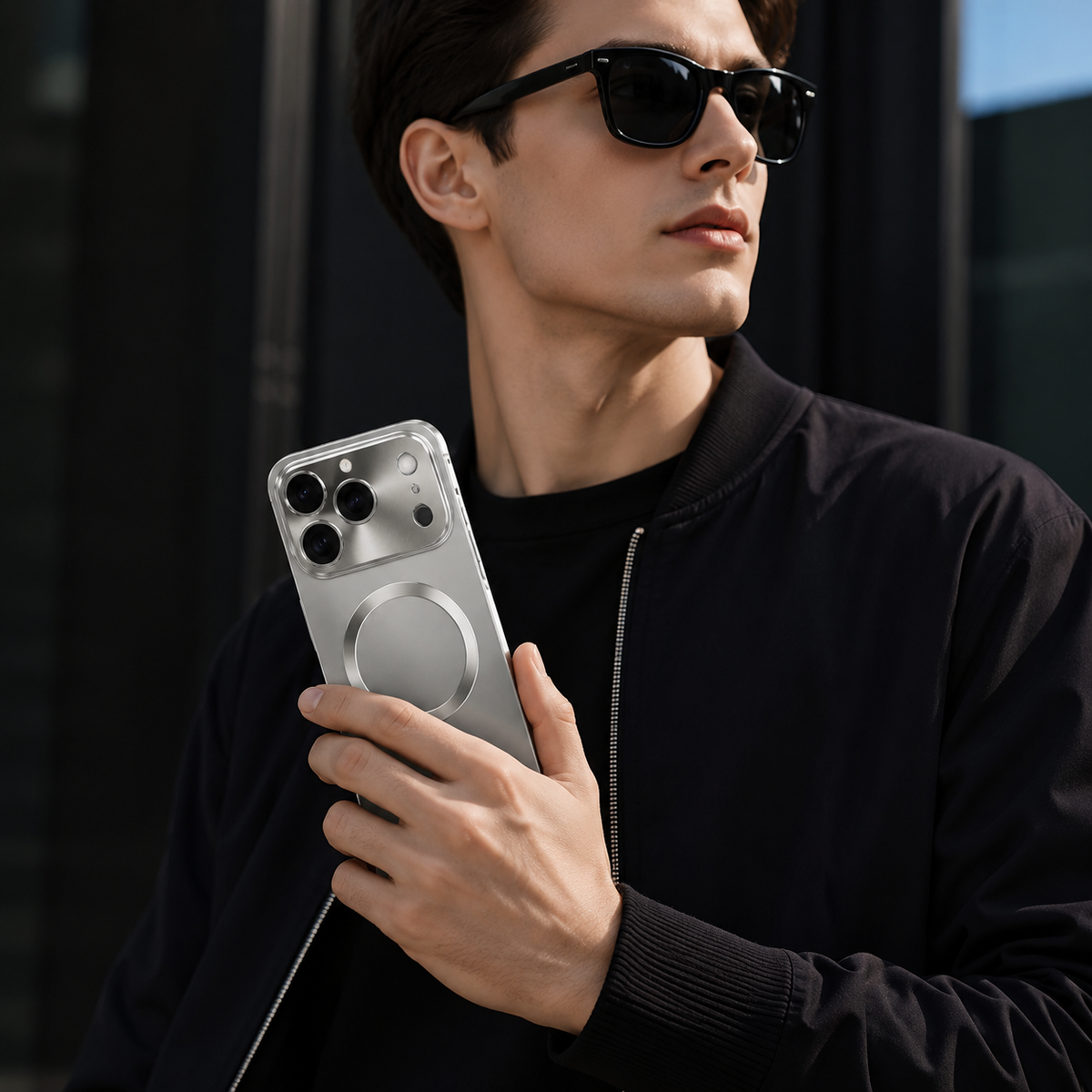 Premium iPhone Case MagSafe Compatible Aluminum Frame Frosted Matte Back Shockproof Camera Protection Ultra Thin Anti Fingerprint Slim Full Protection