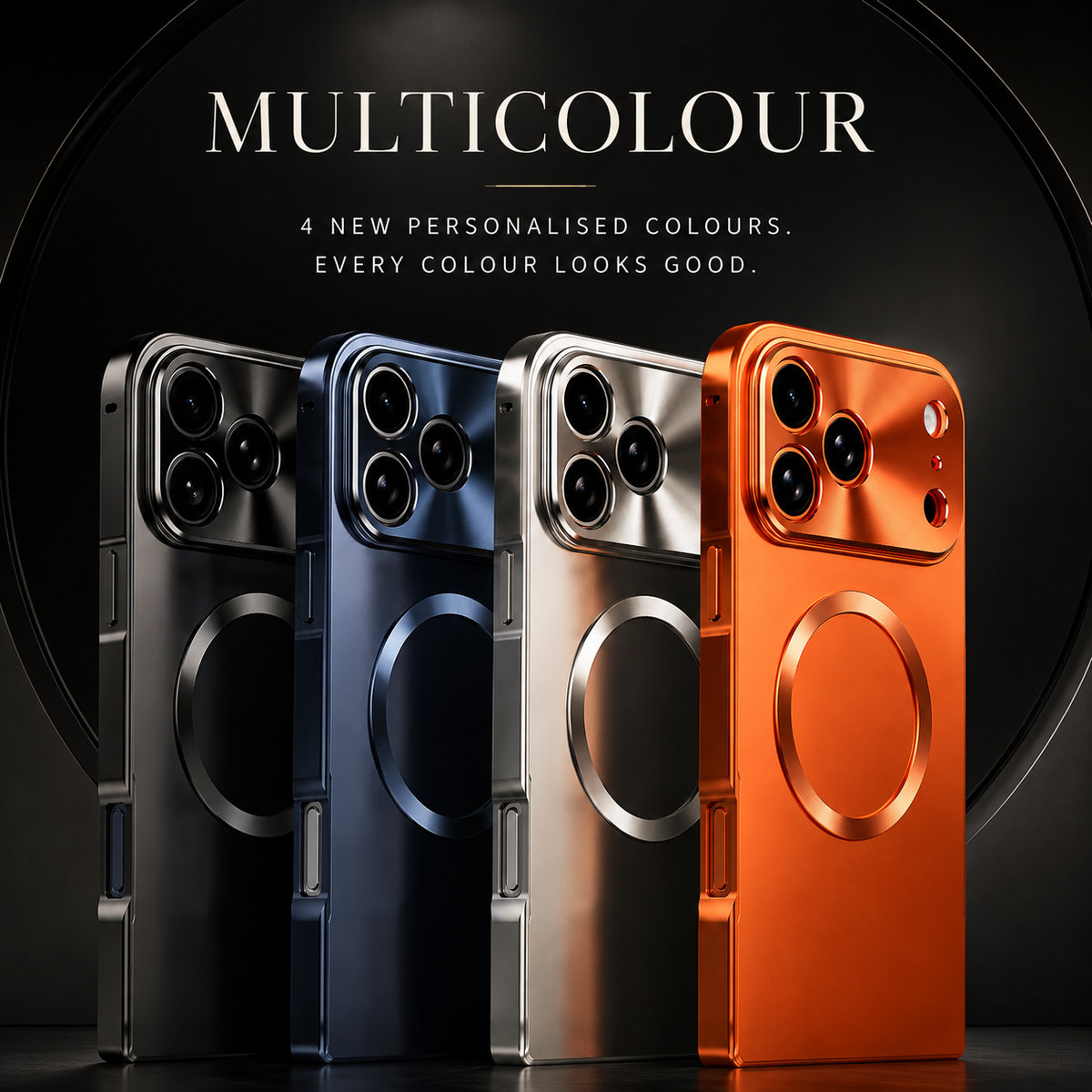 Premium iPhone Case MagSafe Compatible Aluminum Frame Frosted Matte Back Shockproof Camera Protection Ultra Thin Anti Fingerprint Slim Full Protection