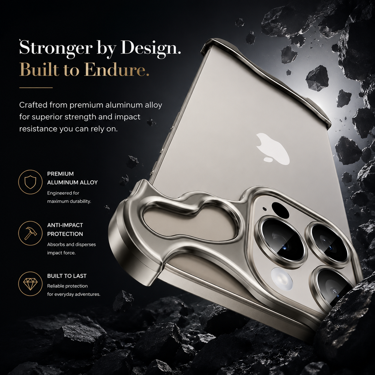 Premium iPhone Case MagSafe Compatible Aluminum Frame Magnetic Shockproof Cover Ultra Thin Metal Bumper Camera Lens Protection Frameless Slim Design
