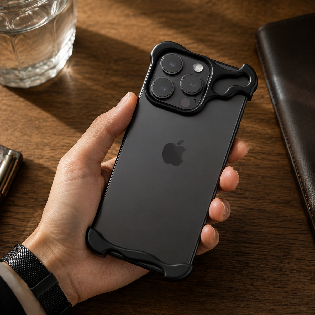 Premium iPhone Case MagSafe Compatible Aluminum Frame Magnetic Shockproof Cover Ultra Thin Metal Bumper Camera Lens Protection Frameless Slim Design