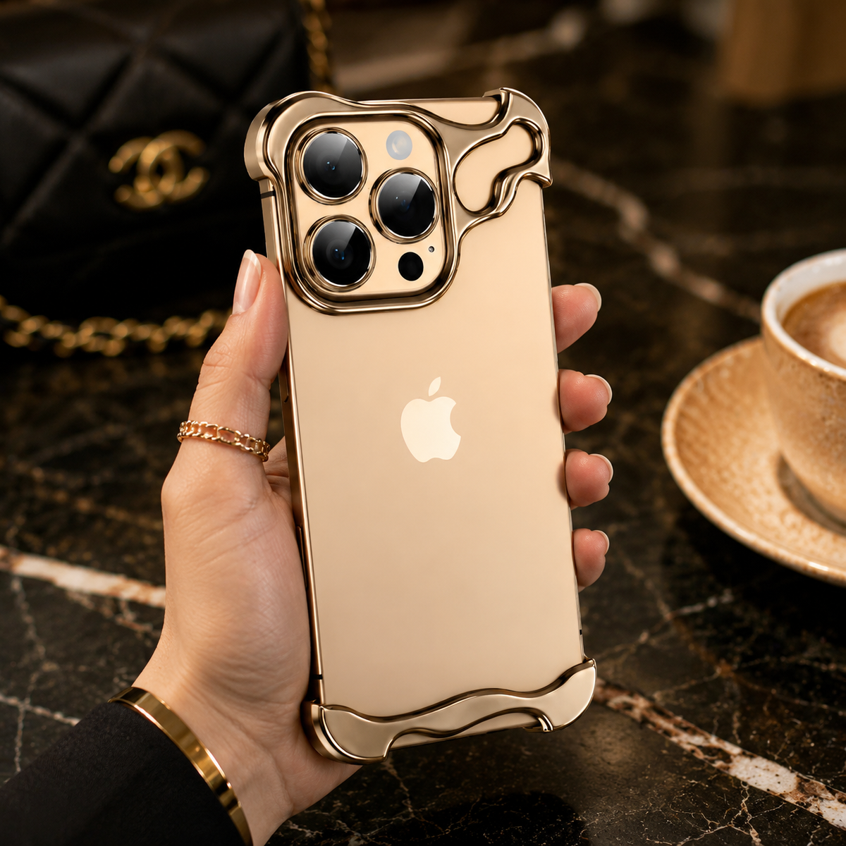 Premium iPhone Case MagSafe Compatible Aluminum Frame Magnetic Shockproof Cover Ultra Thin Metal Bumper Camera Lens Protection Frameless Slim Design