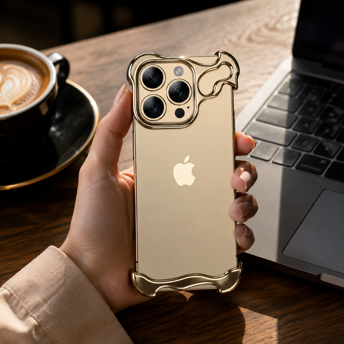 Premium iPhone Case MagSafe Compatible Aluminum Frame Magnetic Shockproof Cover Ultra Thin Metal Bumper Camera Lens Protection Frameless Slim Design