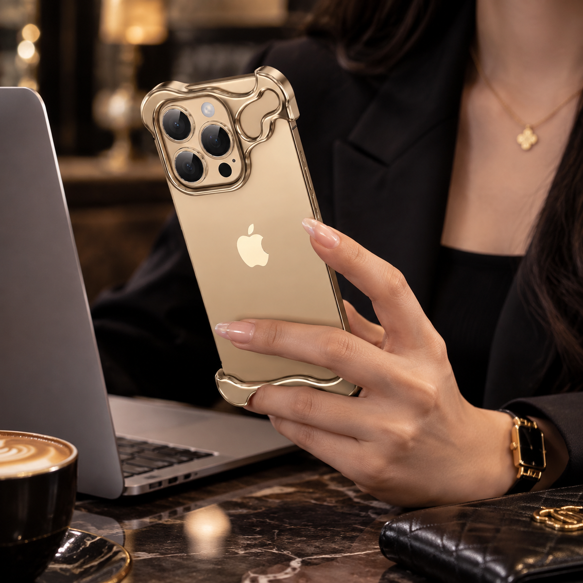 Premium iPhone Case MagSafe Compatible Aluminum Frame Magnetic Shockproof Cover Ultra Thin Metal Bumper Camera Lens Protection Frameless Slim Design