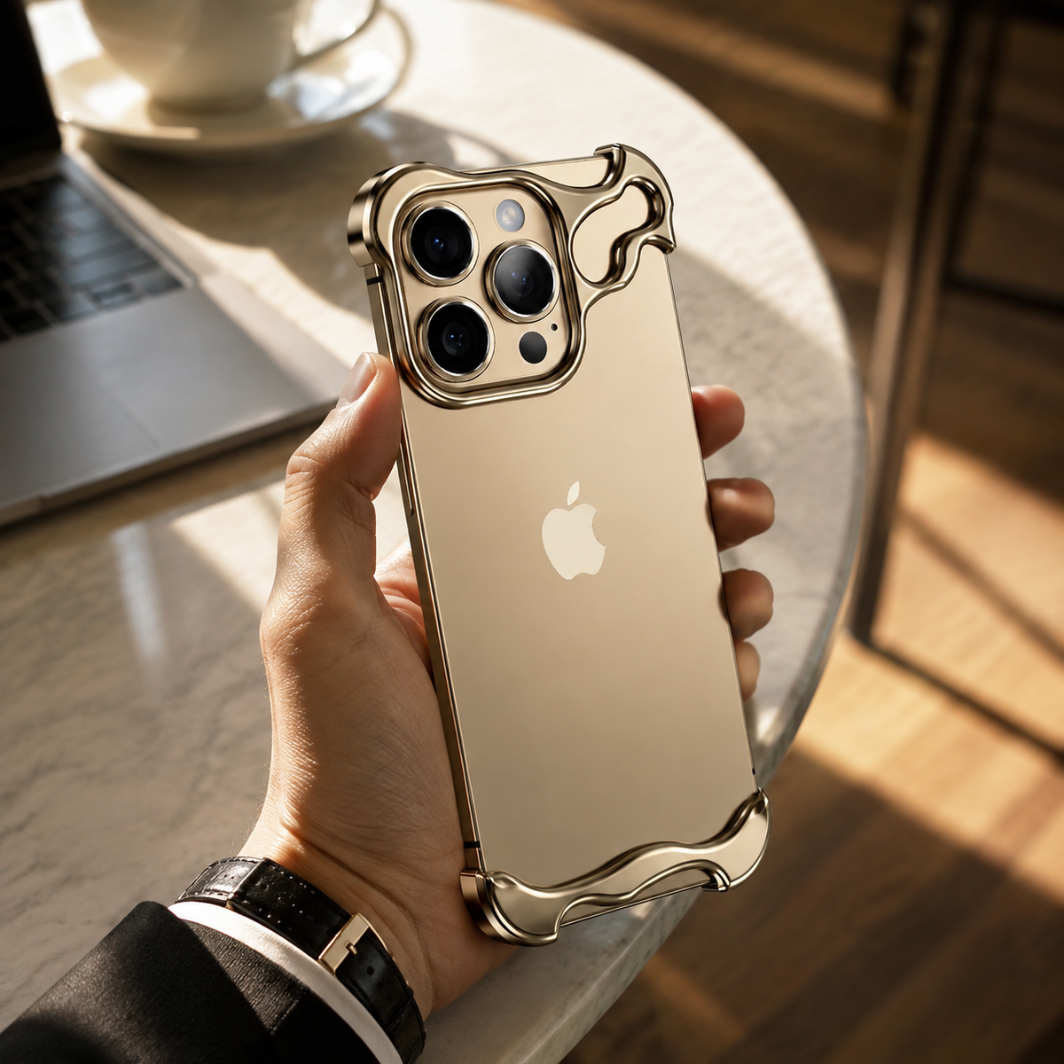 Premium iPhone Case MagSafe Compatible Aluminum Frame Shockproof Ultra Thin Metal Bumper Camera Lens Protection Frameless Matte Lightweight Protection