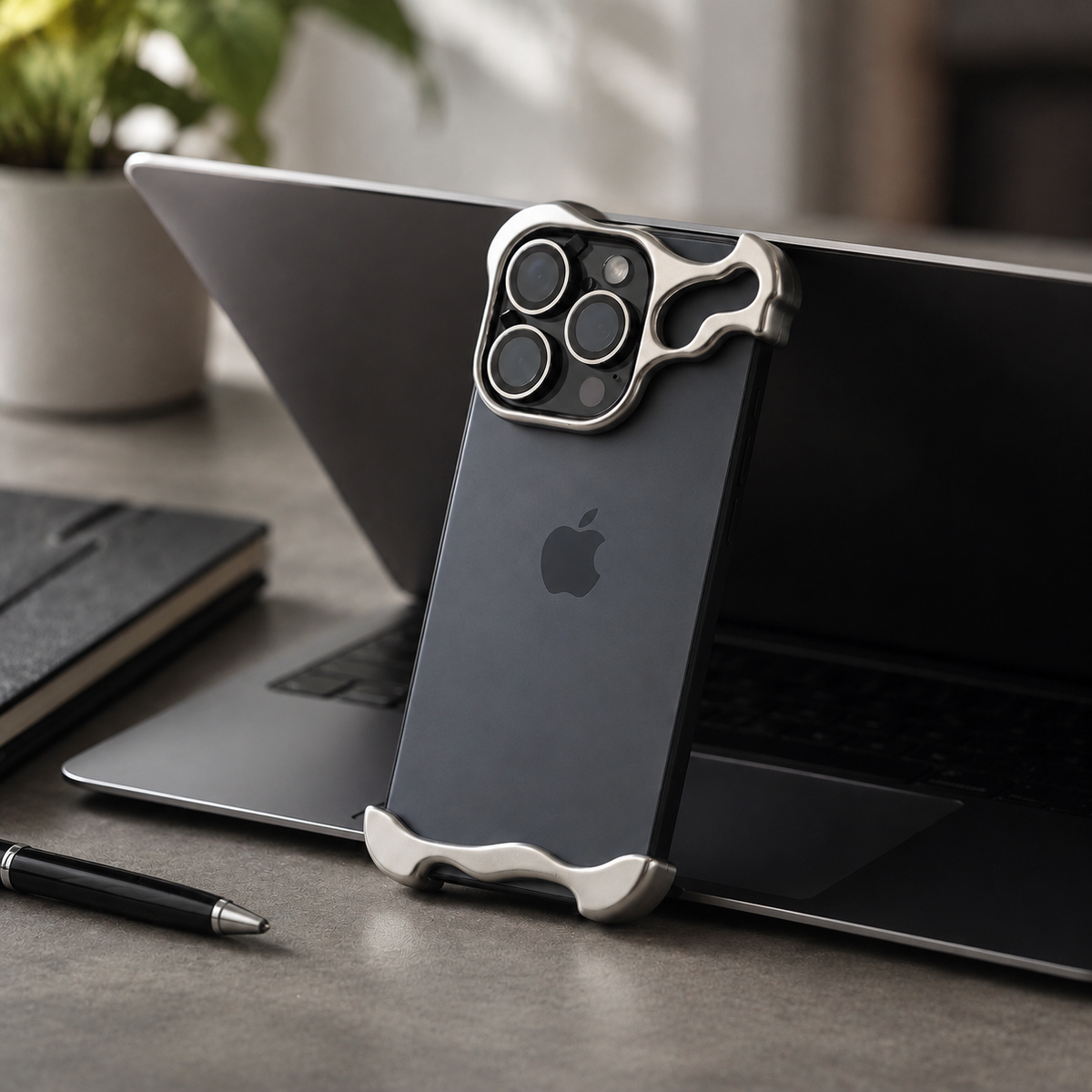 Premium iPhone Case MagSafe Compatible Aluminum Frame Shockproof Ultra Thin Metal Bumper Camera Lens Protection Frameless Matte Lightweight Protection