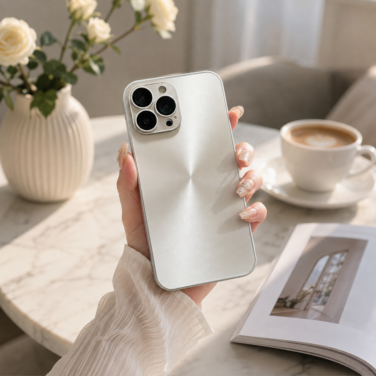 Premium iPhone Case MagSafe Compatible Aurora Matte Shockproof Protective Cover Color Shift Finish Camera Lens Protection Anti Scratch Slim Design