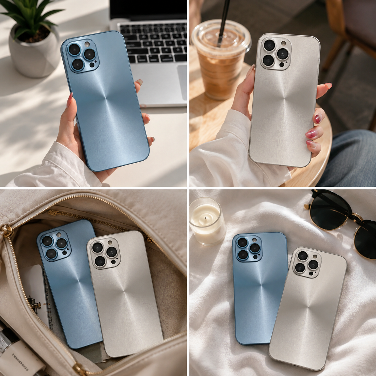 Premium iPhone Case MagSafe Compatible Aurora Matte Shockproof Protective Cover Color Shift Finish Camera Lens Protection Anti Scratch Slim Design