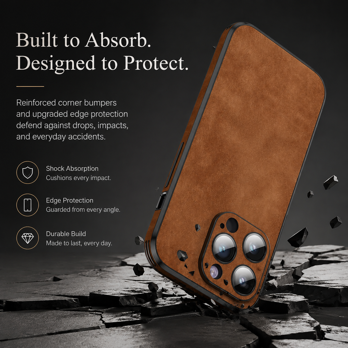 Premium iPhone Case MagSafe Compatible Canvas Deer Pattern Shockproof Protective Cover Bumper Frame Camera Lens Protection Minimal Textured Design Fit