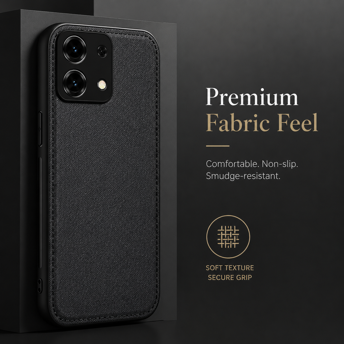Premium iPhone Case MagSafe Compatible Canvas Deer Pattern Shockproof Protective Cover Bumper Frame Camera Lens Protection Minimal Textured Design Fit