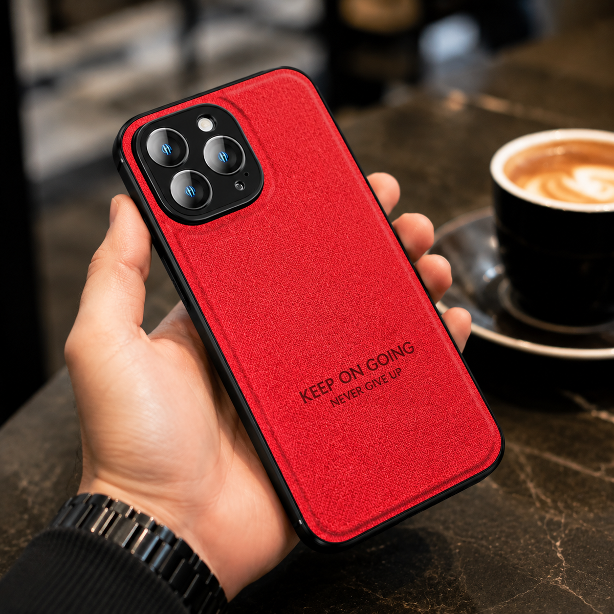 Premium iPhone Case MagSafe Compatible Canvas Deer Pattern Shockproof Protective Cover Bumper Frame Camera Lens Protection Minimal Textured Design Fit
