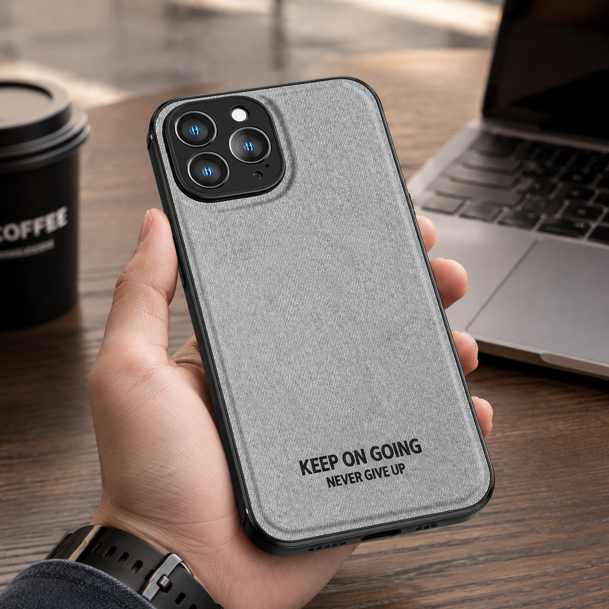 Premium iPhone Case MagSafe Compatible Canvas Deer Pattern Shockproof Protective Cover Bumper Frame Camera Lens Protection Minimal Textured Design Fit
