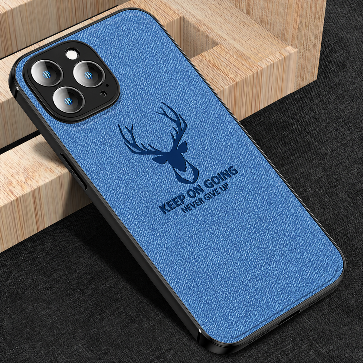 Premium iPhone Case MagSafe Compatible Canvas Deer Pattern Shockproof Protective Cover Bumper Frame Camera Lens Protection Minimal Textured Design Fit