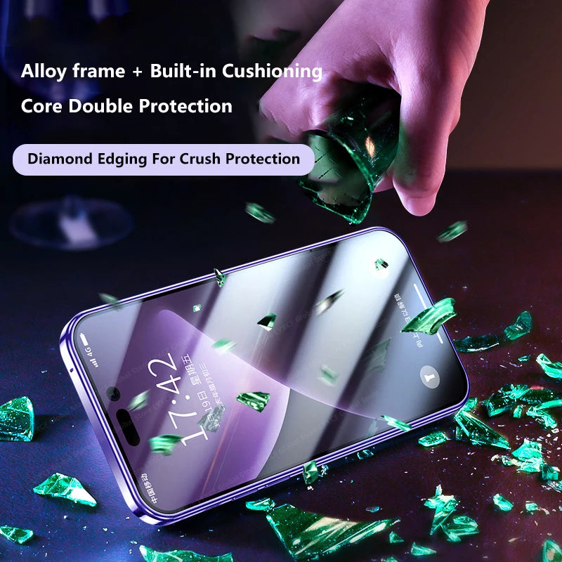 Premium iPhone Case MagSafe Compatible Double-Sided Tempered Glass Metal Frame Shockproof Protective Cover 360 Full Body Magnetic Fit Camera Lens Protection Slim Design