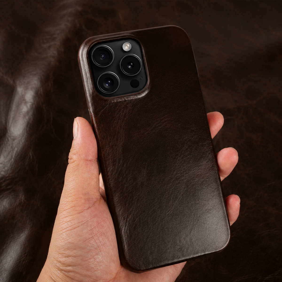 Premium iPhone Case MagSafe Compatible Genuine Leather Shockproof Protective Cover Camera Lens Protection Carry Strap Slim Full Coverage & Secure Grip