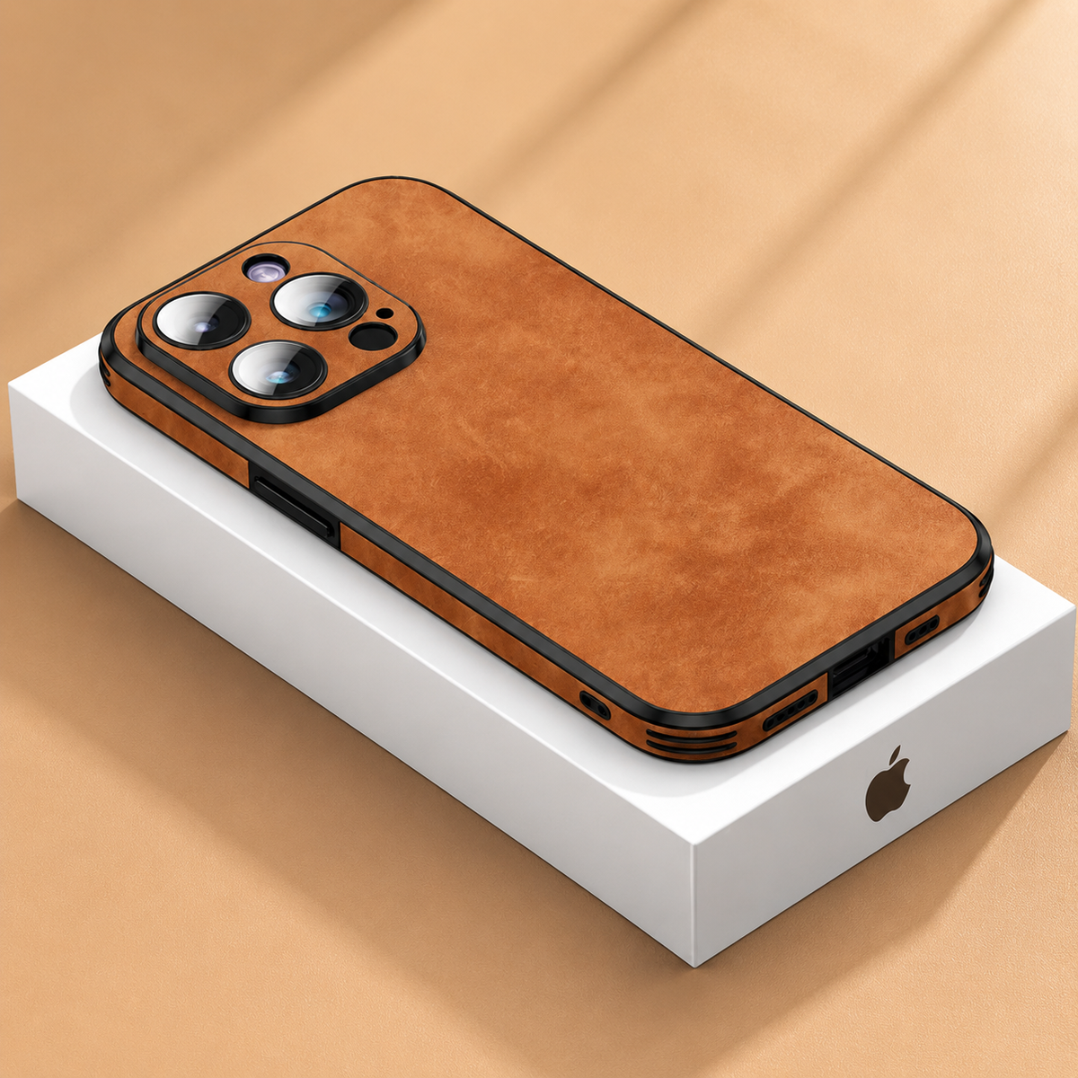 Premium iPhone Case MagSafe Compatible Genuine Leather Shockproof Protective Cover with Camera Lens Protection Slim Lightweight Design