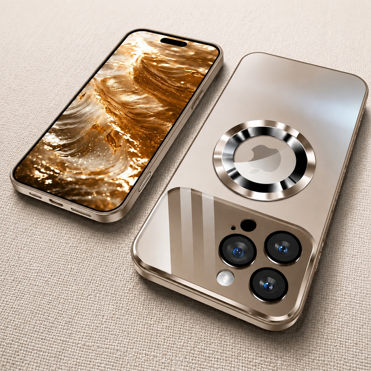 Premium iPhone Case MagSafe Compatible Glass Panel Shockproof Camera Lens Protection Anti Fingerprint Clear Slim Protective Cover Full Coverage Design
