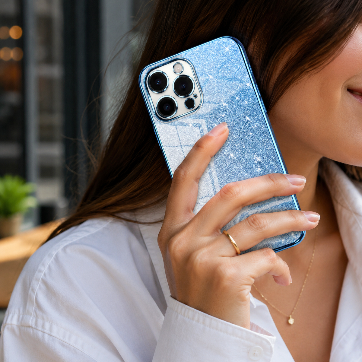 Premium iPhone Case MagSafe Compatible Glitter TPU Shockproof Protective Cover Camera Lens Protection Slim Lightweight Design Anti Scratch Anti Fingerprint