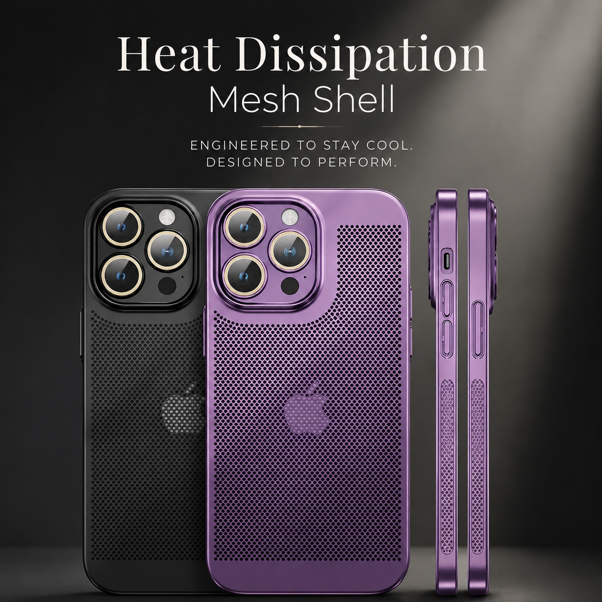 Premium iPhone Case MagSafe Compatible Honeycomb Texture Shockproof Protective Case Thermal Dissipation Camera Lens Protection Slim Lightweight Design