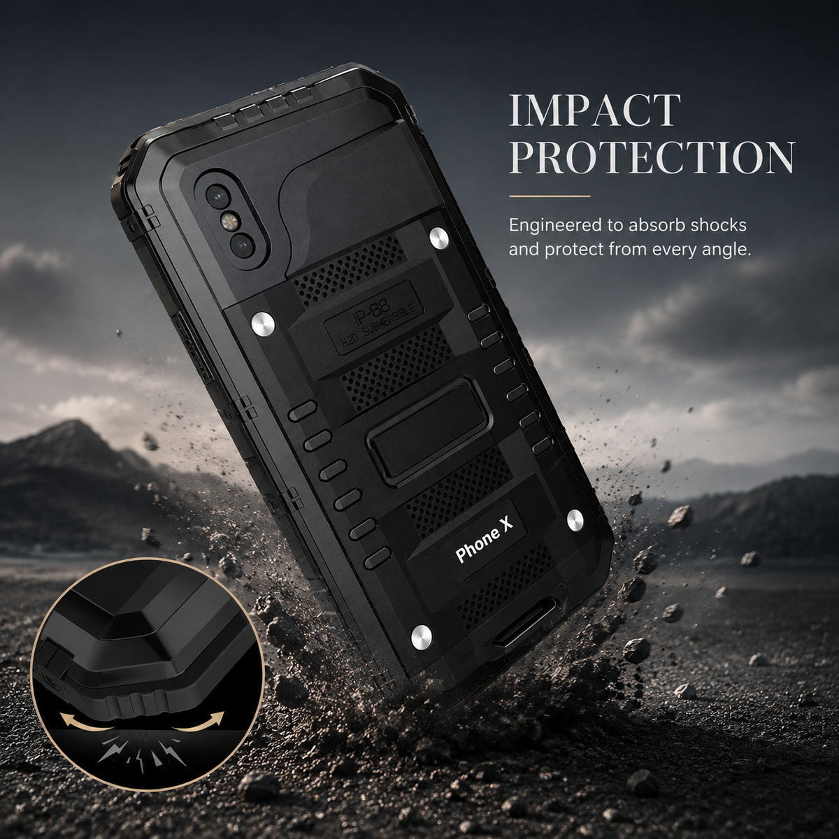 Premium iPhone Case MagSafe Compatible IP68 Waterproof Aluminum Armor Shockproof Full Body Protective Cover Camera Lens Guard Rugged Magnetic Design