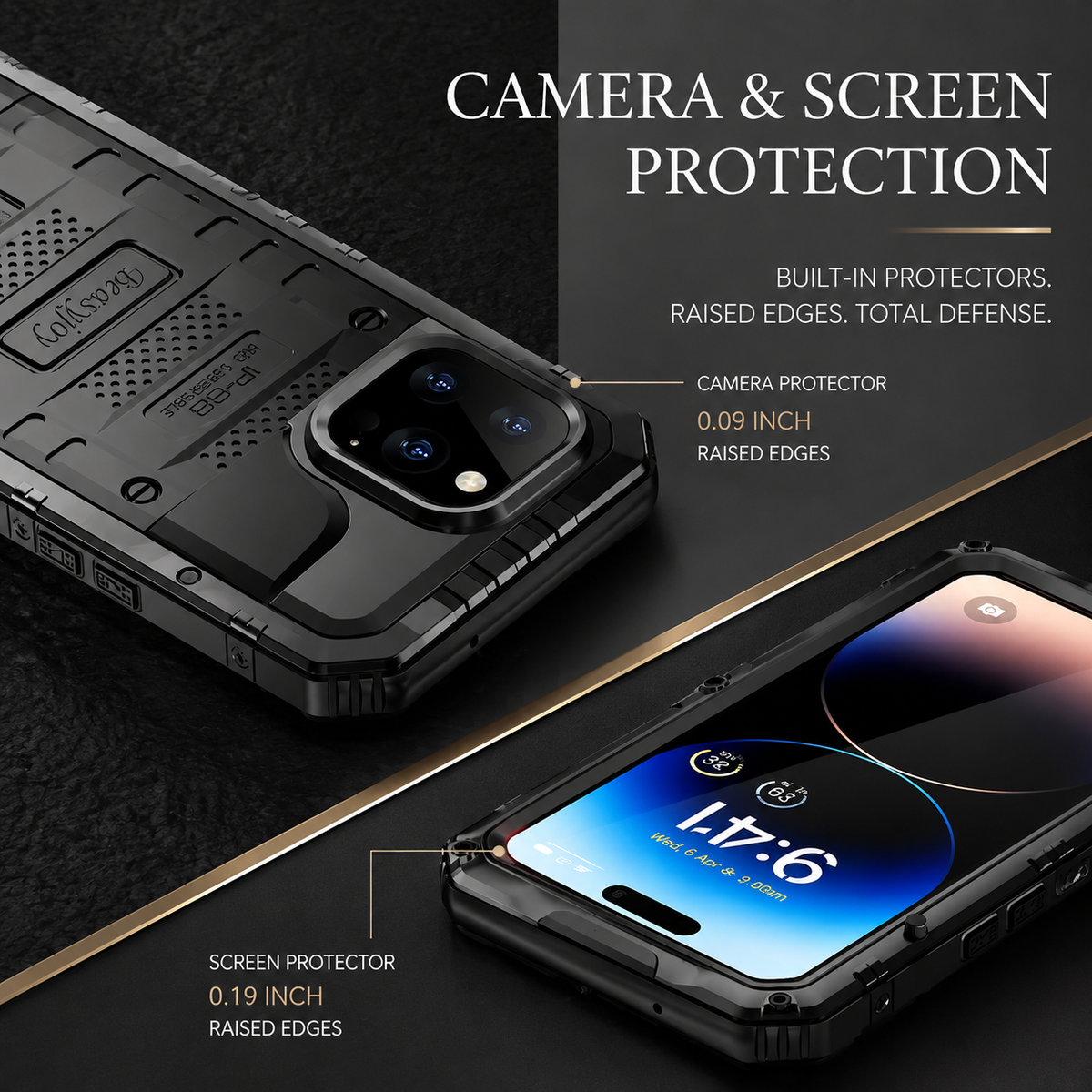 Premium iPhone Case MagSafe Compatible IP68 Waterproof Aluminum Armor Shockproof Full Body Protective Cover Camera Lens Guard Rugged Magnetic Design