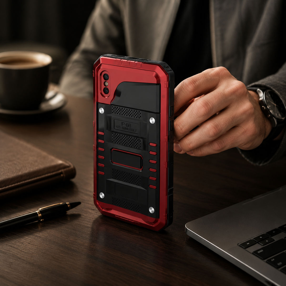 Premium iPhone Case MagSafe Compatible IP68 Waterproof Aluminum Armor Shockproof Full Body Protective Cover Camera Lens Guard Rugged Magnetic Design