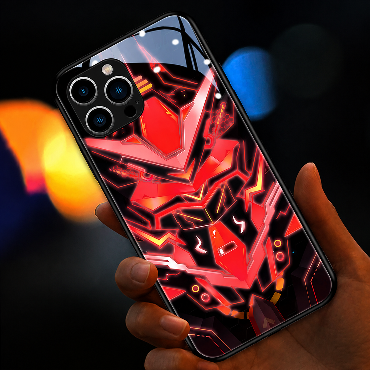Premium iPhone Case MagSafe Compatible LED Notification Light Shockproof Mecha Cover with Camera Lens Protection Ultra-Thin Lightweight Design