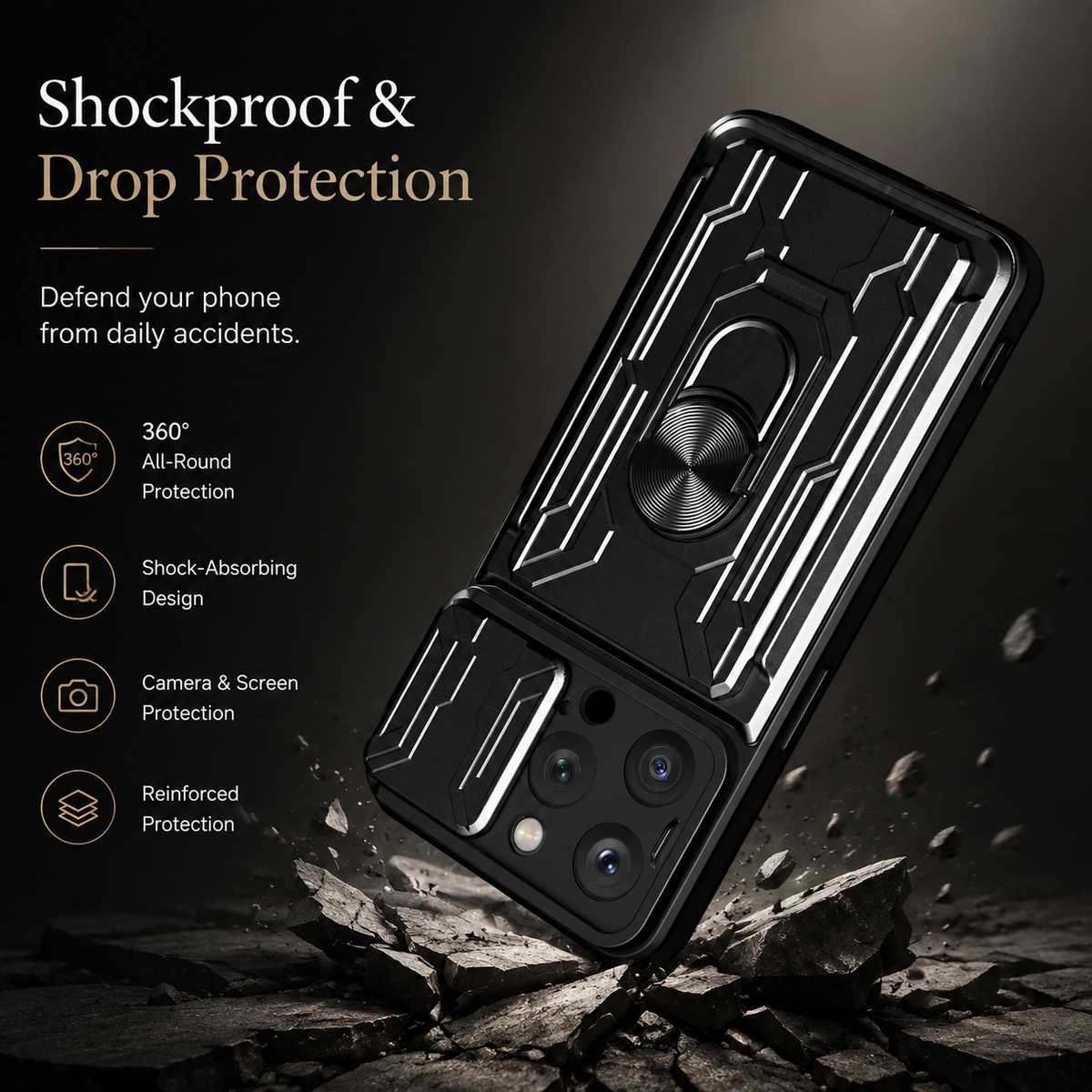 Premium iPhone Case MagSafe Compatible Liquid Silicone Card Holder Ring Stand Shockproof Camera Guard Protective Cover Slim Wireless Charging Design