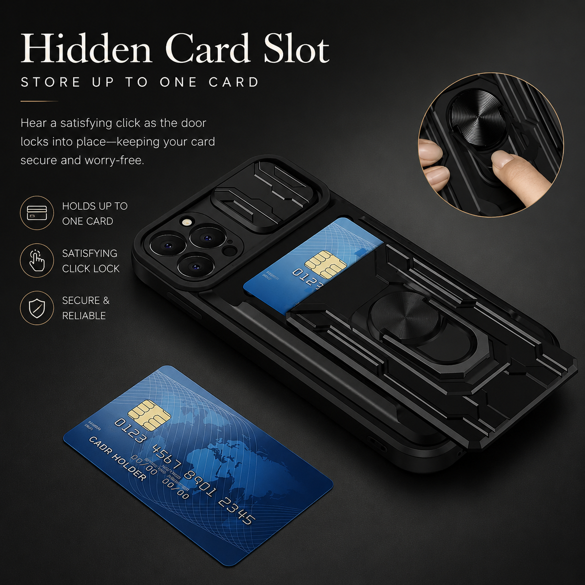 Premium iPhone Case MagSafe Compatible Liquid Silicone Card Holder Ring Stand Shockproof Camera Guard Protective Cover Slim Wireless Charging Design