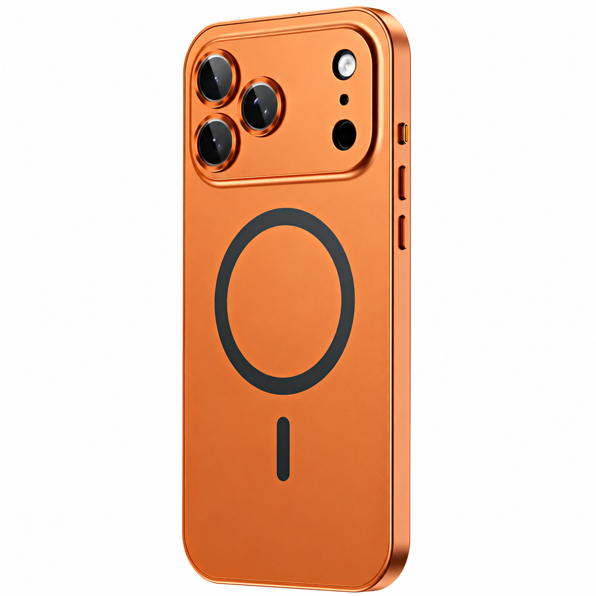 Premium iPhone Case MagSafe Compatible Magnetic Aluminum Frame PC Back Shockproof Protective Cover Camera Lens Guard Anti Scratch Slim Full Protection