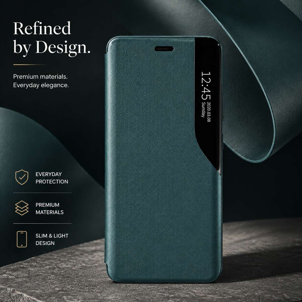 Premium iPhone Case MagSafe Compatible Magnetic Flip Wallet Cover PU Leather Card Holder Kickstand Shockproof Protection Camera Lens Guard Slim Design