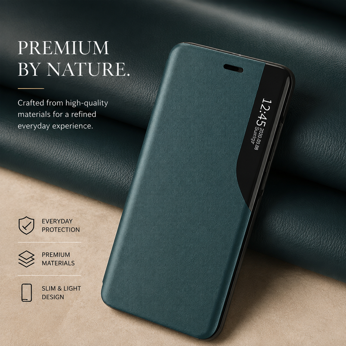 Premium iPhone Case MagSafe Compatible Magnetic Flip Wallet Cover PU Leather Card Holder Kickstand Shockproof Protection Camera Lens Guard Slim Design