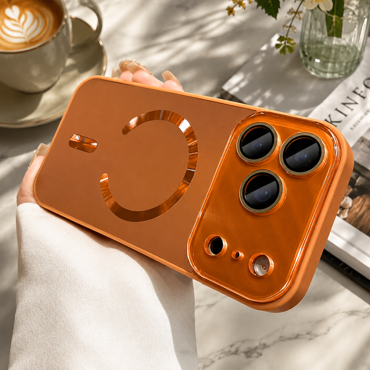 Premium iPhone Case MagSafe Compatible Magnetic Matte Glass Camera Protection Shockproof PC TPU Anti Fingerprint Slim Wireless Charging Cover