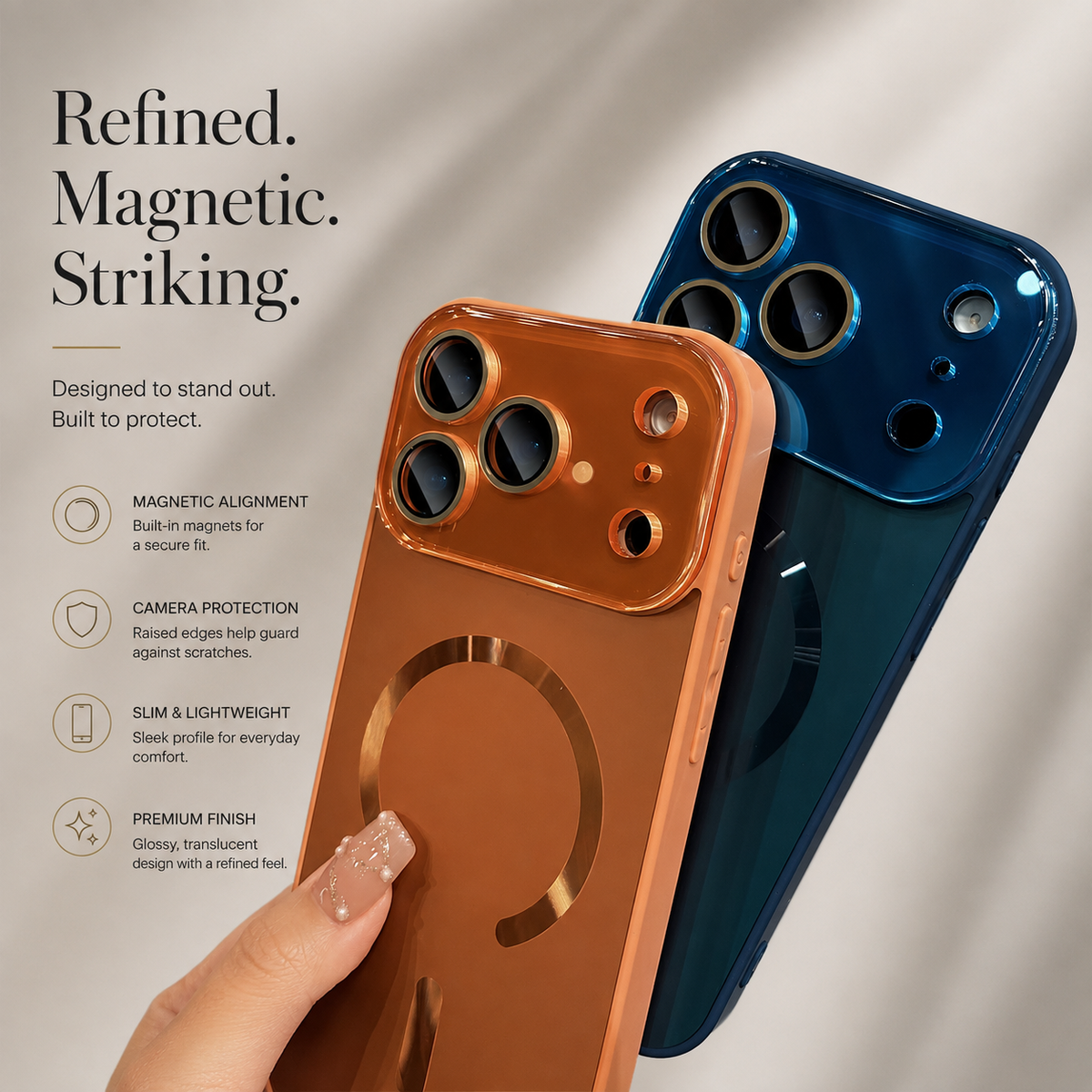 Premium iPhone Case MagSafe Compatible Magnetic Matte Glass Camera Protection Shockproof PC TPU Anti Fingerprint Slim Wireless Charging Cover