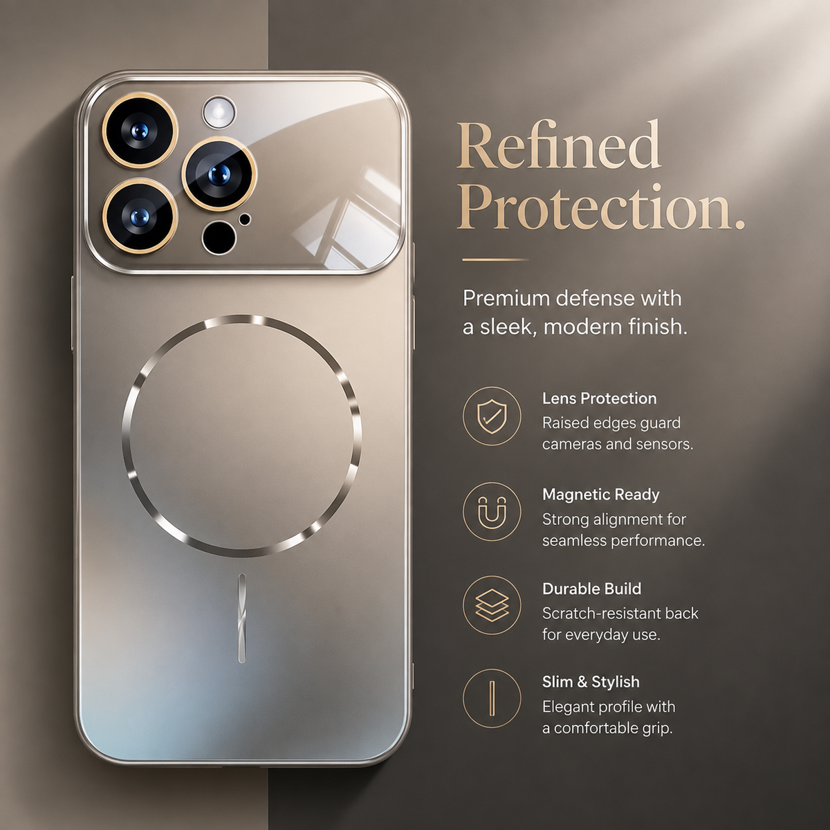 Premium iPhone Case MagSafe Compatible Magnetic Shockproof Cover Camera Lens Protection Ultra Thin Matte Anti Fingerprint Hard Back Full Coverage Slim