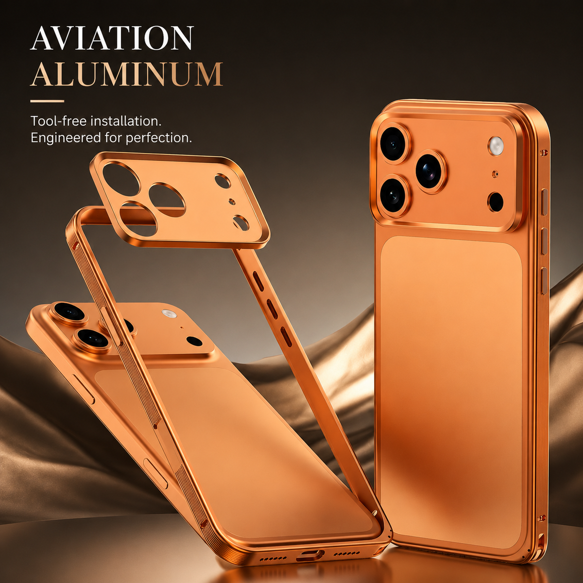 Premium iPhone Case MagSafe Compatible Metal Frame Shockproof Protective Cover Heat Dissipation Anti Slip Grip Camera Lens Guard Slim Lightweight Design