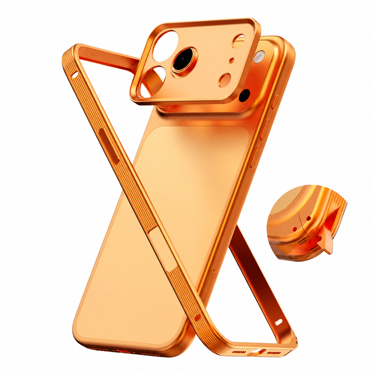 Premium iPhone Case MagSafe Compatible Metal Frame Shockproof Protective Cover Heat Dissipation Anti Slip Grip Camera Lens Guard Slim Lightweight Design