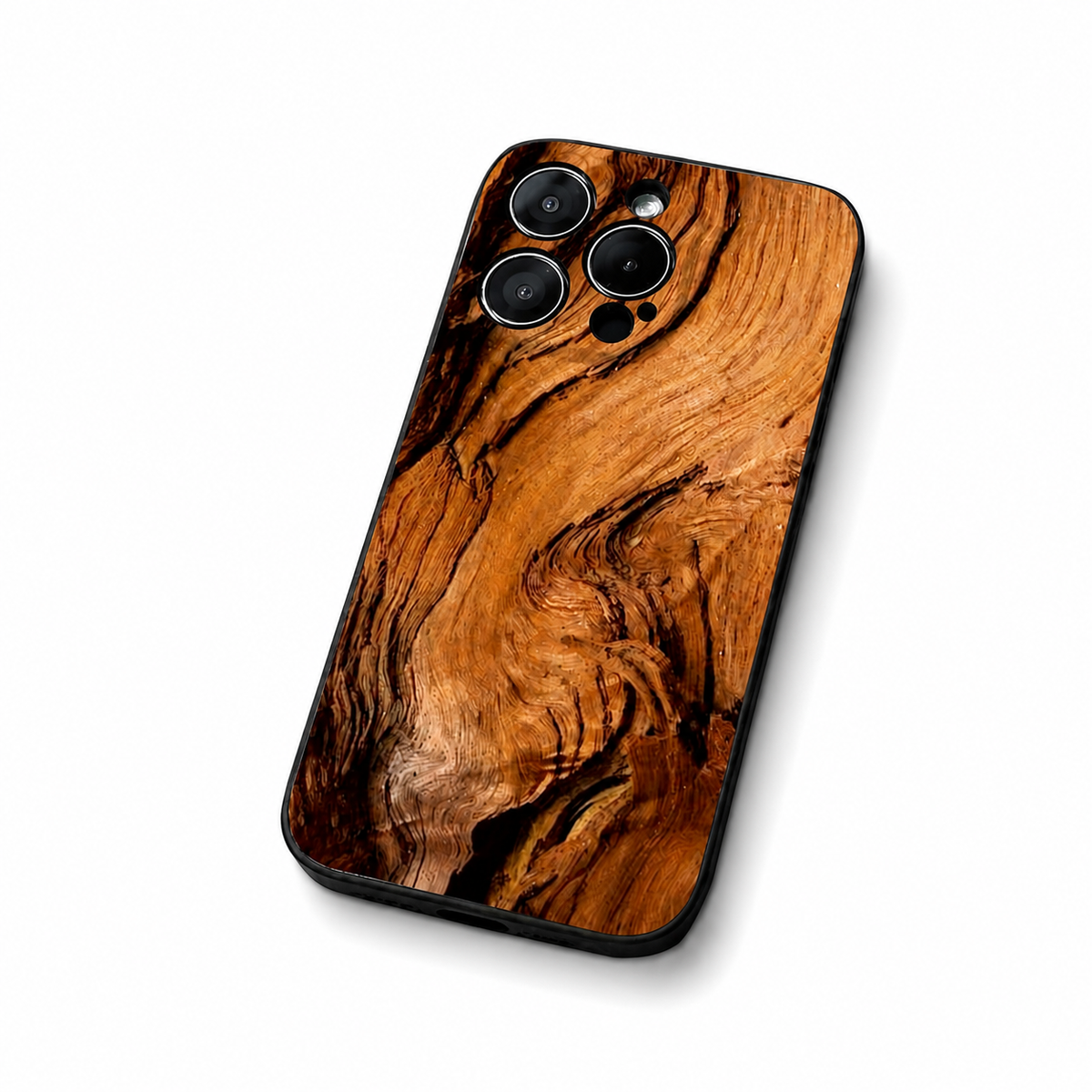 Premium iPhone Case MagSafe Compatible Natural Wood Protective Cover Shockproof TPU Bumper Camera Lens Guard Anti Scratch Slim Lightweight Design