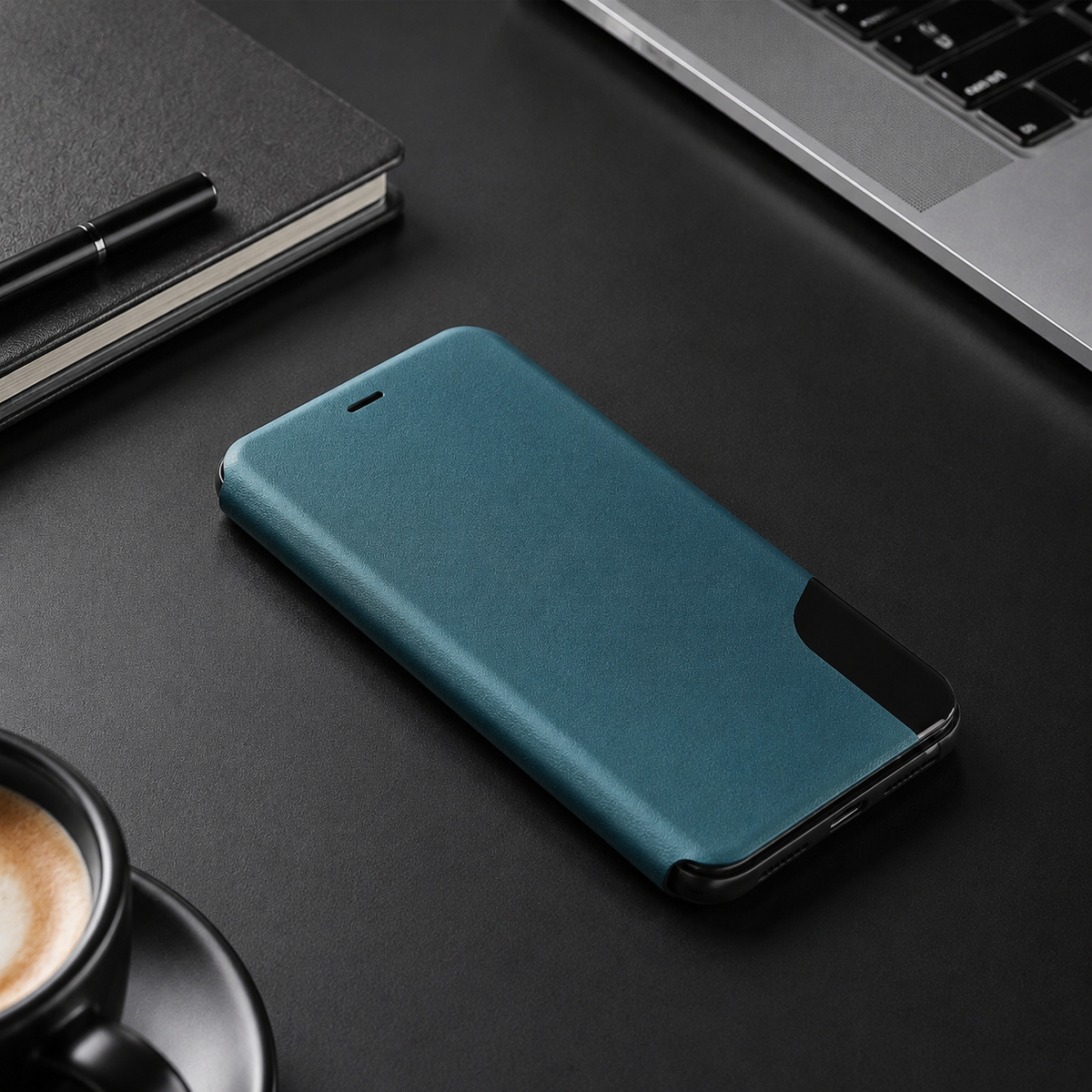 Premium iPhone Case MagSafe Compatible PU Leather Flip Wallet Card Holder Kickstand Magnetic Closure Shockproof Full Body Protection Cover