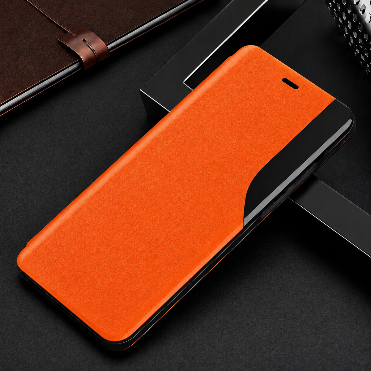 Premium iPhone Case MagSafe Compatible PU Leather Flip Wallet Card Holder Kickstand Magnetic Closure Shockproof Full Body Protection Cover