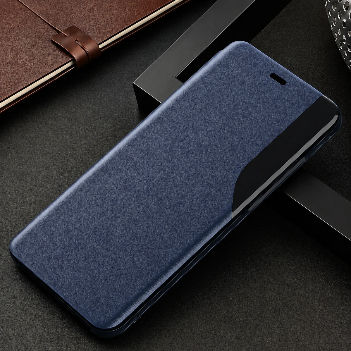 Premium iPhone Case MagSafe Compatible PU Leather Flip Wallet Card Holder Kickstand Magnetic Closure Shockproof Full Body Protection Cover