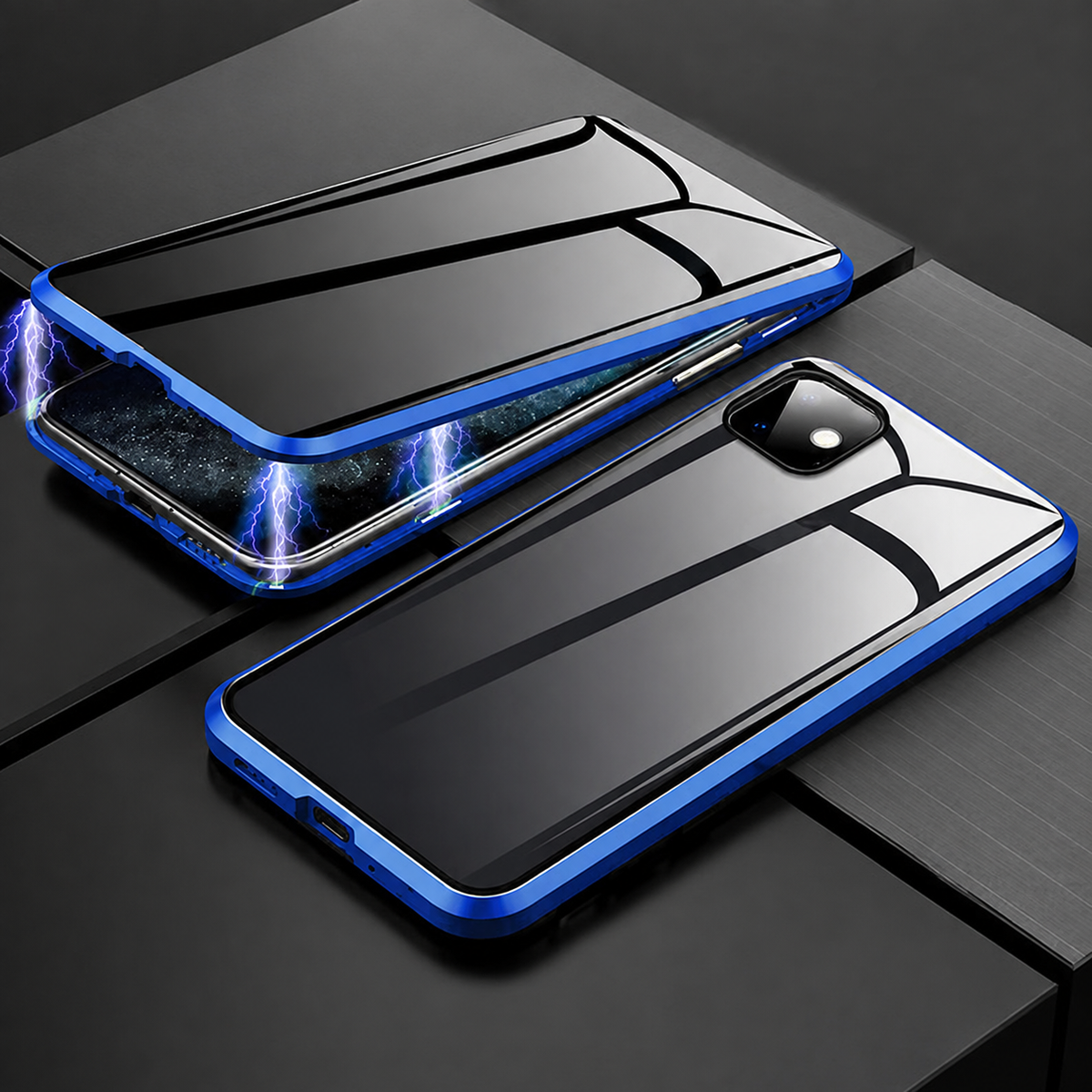 Premium iPhone Case MagSafe Compatible Privacy Screen Tempered Glass Shockproof 360 Full Body Camera Lens Protection Slim Design Anti Scratch