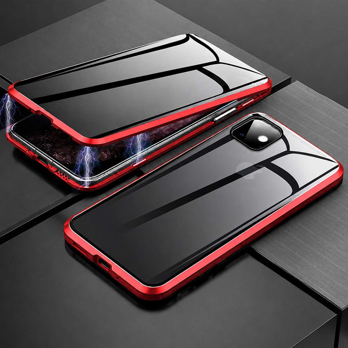 Premium iPhone Case MagSafe Compatible Privacy Screen Tempered Glass Shockproof 360 Full Body Camera Lens Protection Slim Design Anti Scratch